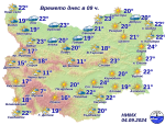 Отново слънчево и топло, на места ще гърми