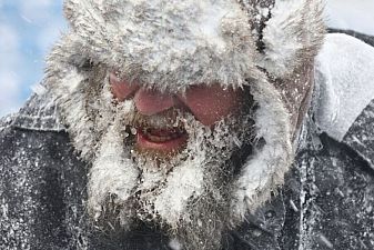 Студено, с минусови температури